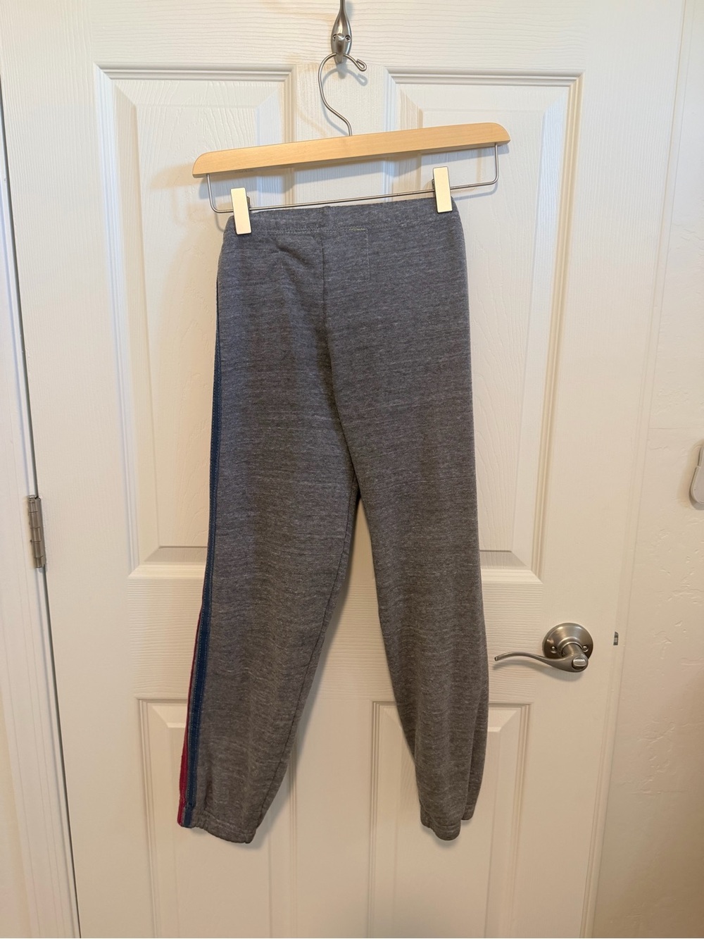 Aviator Nation Kids Gray Sweatshirt & Joggers with Rainbow Stripe Accents - Picture 6 of 9